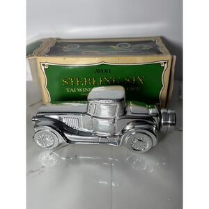 Vintage 1978 Avon Sterling Six Tai Winds After Shave Silver Car Decanter w/ Box